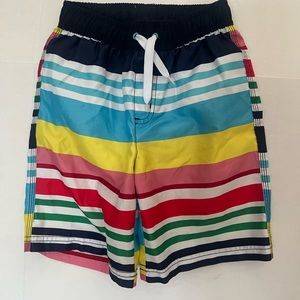 💕HP💕Gymboree swim shorts multi colored horizontal stripes w/elastic waist